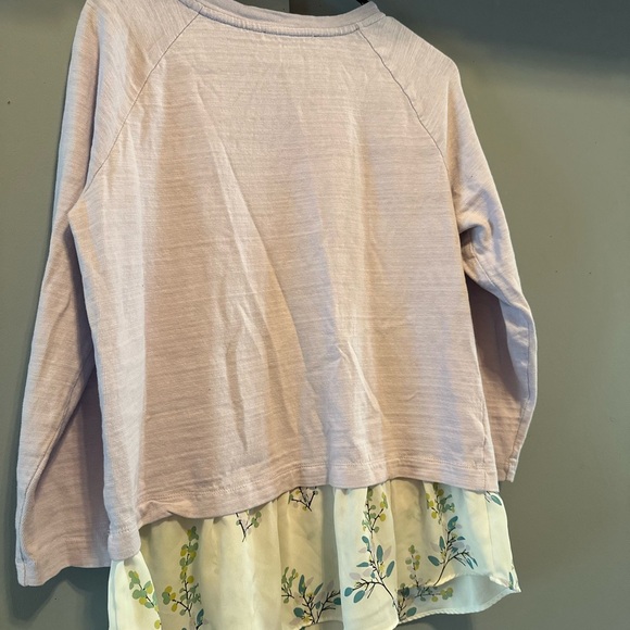 LOFT - Lavender Knit Top With Floral Hem (Size S) - Picture 10 of 12